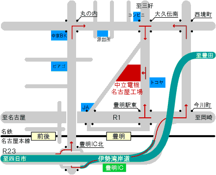 マップ：名古屋工場