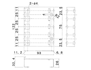 分岐MCCB取付金具 BH26SP-5